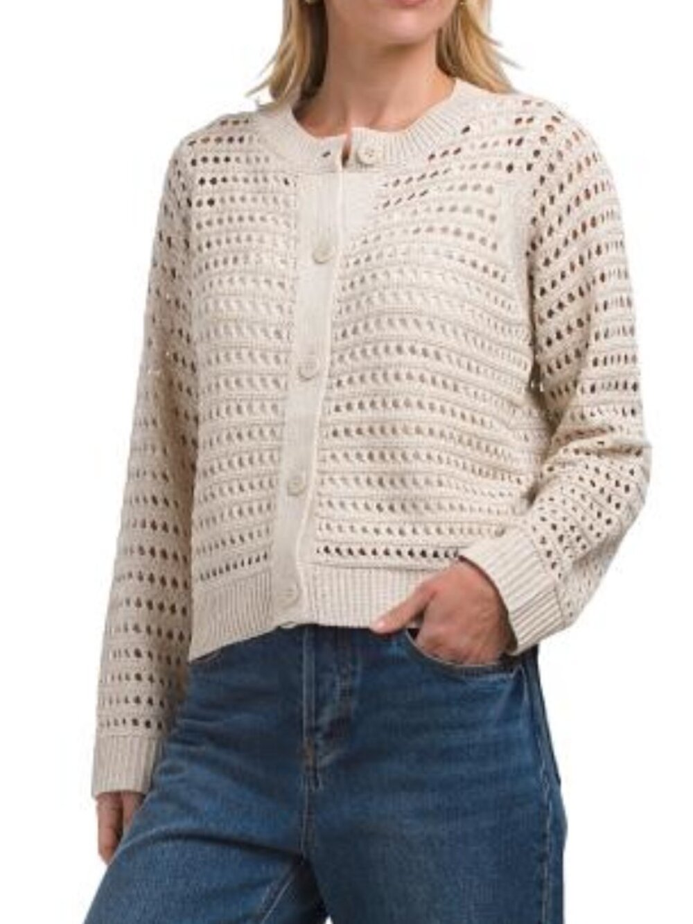 MAX STUDIO LONDON Boxy Open Weave Sweater